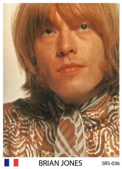 Лот: 10615281. Фото: 1. Rolling Stones Brian Jones коллекционная... Наклейки, фантики, вкладыши