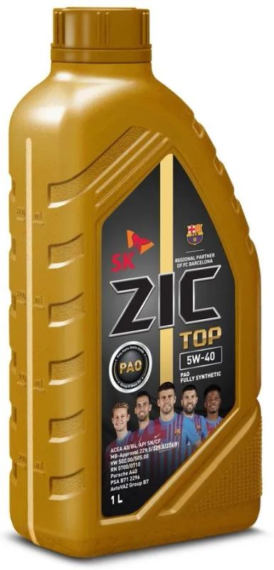 Лот: 20073438. Фото: 1. ZIC TOP 5w40 API SP 1 л (масло... Масла, жидкости