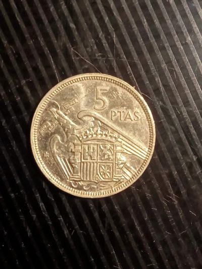 Лот: 19549223. Фото: 1. Монета Испании 5 песет 1957. Европа