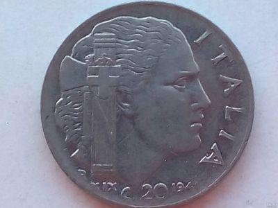 Лот: 18547444. Фото: 1. Монета Италии 20 чентезимо, 1941. Европа