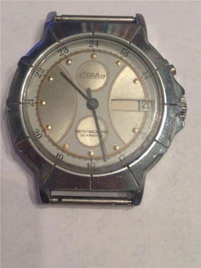 Лот: 8686420. Фото: 1. часы слава с1 рубля! много лотов... Оригинальные наручные часы