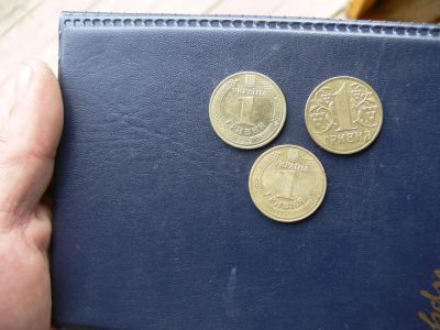 Лот: 8806091. Фото: 1. набор из 3 монет.1 гривна.Евро... Страны СНГ и Балтии