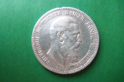 Лот: 16802946. Фото: 1. 5 марок Пруссия 1888 г. А,серебро... Германия и Австрия