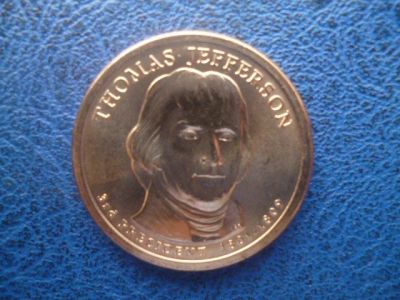 Лот: 11296595. Фото: 1. 1 доллар 2007 года Томас Джефферсон... Америка