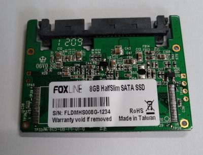 Лот: 17806459. Фото: 1. SATA SSD 8gb half slim Foxline. SSD-накопители