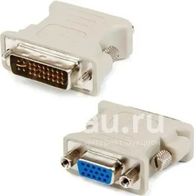 Лот: 24780200. Фото: 1. Переходник DVI-I - VGA. Шлейфы, кабели, переходники