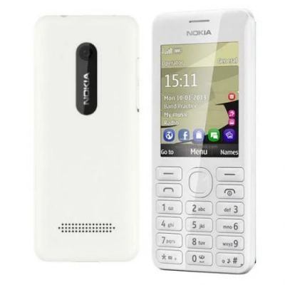Лот: 4880721. Фото: 1. Сотовый Nokia 206 Dual White 2sim... Кнопочные мобильные телефоны