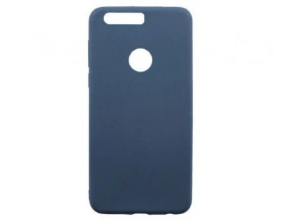 Лот: 12577417. Фото: 1. Чехол Huawei Honor 8 силикон синий. Чехлы, бамперы