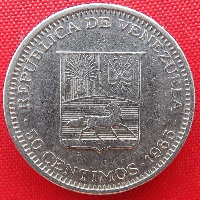 Лот: 3832463. Фото: 1. (№3280/LF) 50 сентимо 1965 (Венесуэла... Америка