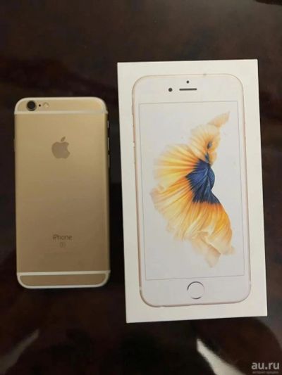 Лот: 14369900. Фото: 1. Apple iPhone 6S 32Gb золото. Отличное... Смартфоны