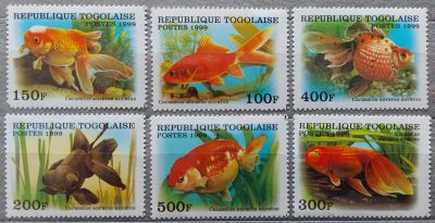Лот: 18097480. Фото: 1. 1999. Того. Породы золотых рыбок... Марки