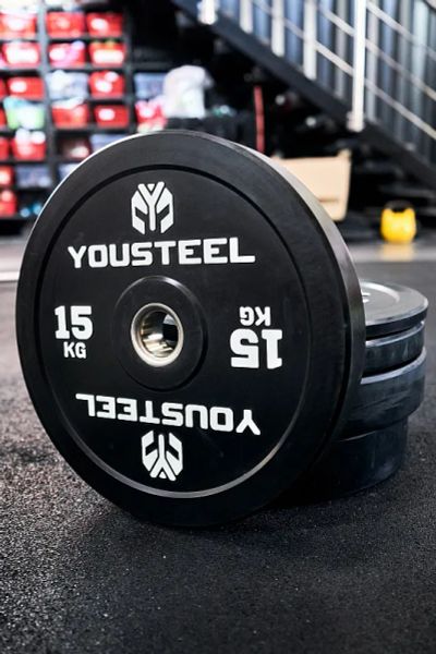 Лот: 24558008. Фото: 1. Диск EVO BUMPER PLATE 15кг YouSteel... Штанги, блины