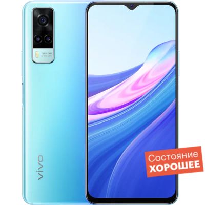 Лот: 22026690. Фото: 1. Смартфон Vivo Y31 64GB Голубой... Смартфоны