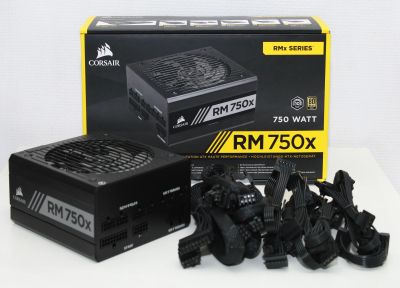 Лот: 19110901. Фото: 1. Блок питания Corsair RM750x (Новый... Корпуса, блоки питания