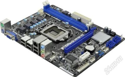 Лот: 5195688. Фото: 1. Материнская плата ASRock H61M-VS... Материнские платы