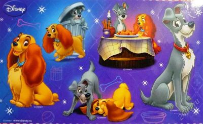 Лот: 2355062. Фото: 1. детские наклейки "леди и бродяга... Другое (игрушки)