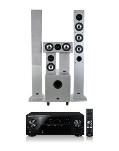 Лот: 11276932. Фото: 1. AV ресивер Pioneer VSX-322 + акустика... Пассивные акустические системы