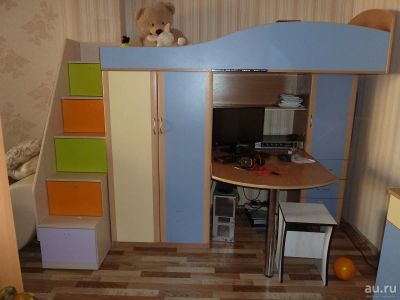 Лот: 8267425. Фото: 1. Набор мебели для детской: кровать-чердак... Комплекты детской мебели