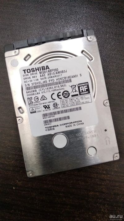 Лот: 13020940. Фото: 1. Toshiba MQ01ABF050 500 Gb Для... Жёсткие диски (HDD)