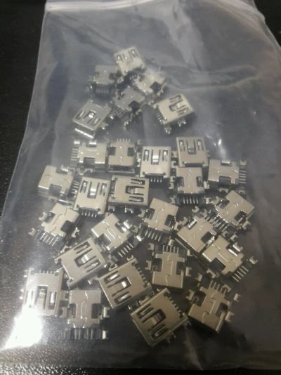 Лот: 11339147. Фото: 1. Разьем miniUSB монтаж в плату. Шлейфы, разъёмы