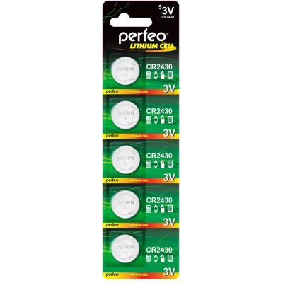 Лот: 22144852. Фото: 1. Элем.пит.PERFEO CR2430/5BL Lithium. Батарейки, аккумуляторы, элементы питания