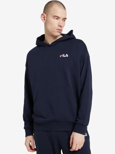 Лот: 22448393. Фото: 1. Худи мужское оверсайз FILA, Синий. Другое (спортивная одежда)