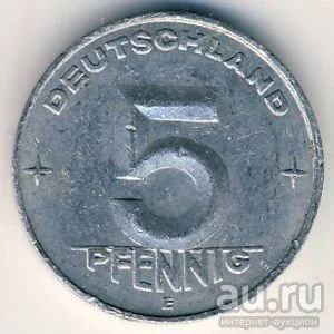 Лот: 8813266. Фото: 1. Германия 5 пфеннигов 1952 года... Германия и Австрия