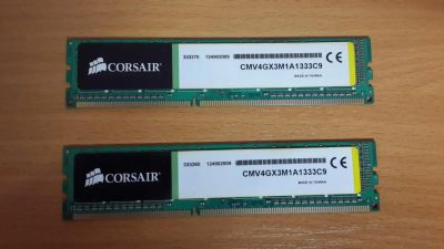 Лот: 10673785. Фото: 1. 2 планки памяти Corsair 1333 по... Оперативная память