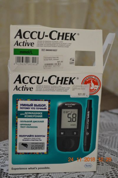 Лот: 12678113. Фото: 1. Глюкометр Accu-chek Active. Оборудование