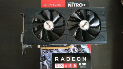 Лот: 11984687. Фото: 1. Видеокарта sapphire nitro+ rx480... Видеокарты