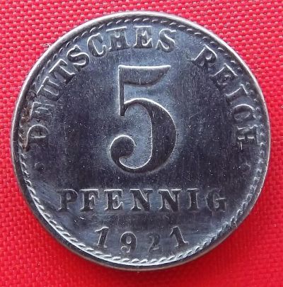 Лот: 2577030. Фото: 1. (№2165/LF) 5 пфеннигов 1921 (Германия... Германия и Австрия