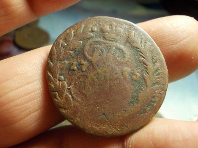Лот: 17031269. Фото: 1. Редкие 2 копейки 1775 года, ЕМ... Россия до 1917 года