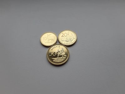 Лот: 16531429. Фото: 1. Лесото набор из 3х монет 2018... Наборы монет