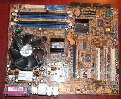 Лот: 328857. Фото: 1. Мать+ процессор: ASUS P5RD1-V... Материнские платы