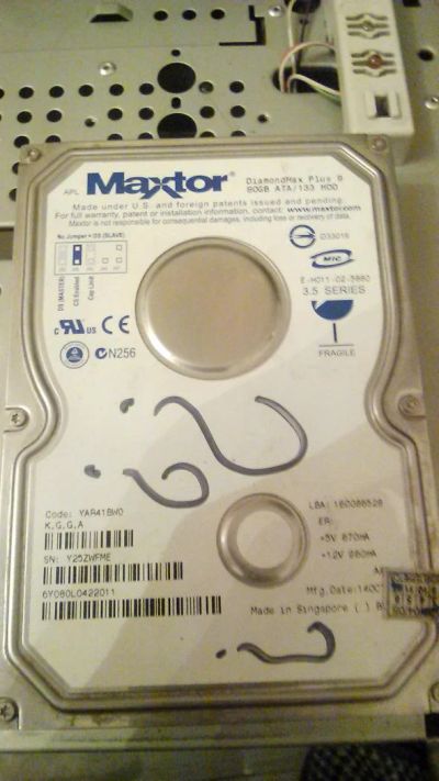 Лот: 6506459. Фото: 1. Жесткий диск на 80 гб. Maxtor. Жёсткие диски (HDD)