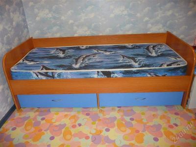 Лот: 1356507. Фото: 1. Кровать детская с матрацем. Детские кровати и кроватки