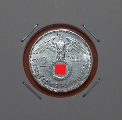 Лот: 20010975. Фото: 1. 2 рейхсмарки 1939 года (G) --... Германия и Австрия