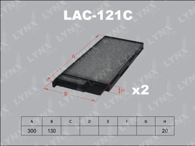Лот: 13356973. Фото: 1. Lynx LAC-121C Салонный фильтр. Расходные материалы
