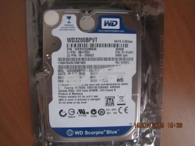Лот: 4964975. Фото: 1. Жесткий диск SATA 320Gb 2,5”. Жёсткие диски (HDD)