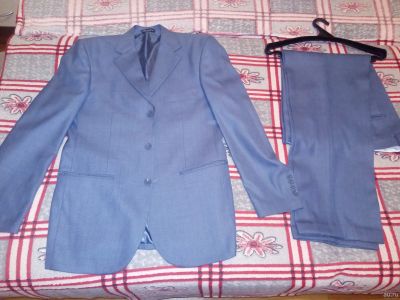 Лот: 13627676. Фото: 1. Синий мужской костюм (двойка). Костюмы классические, деловые