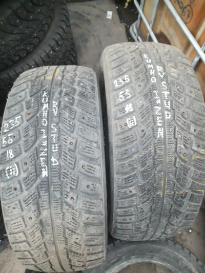 Лот: 23518562. Фото: 1. 2шт 235-55-18 Kumho I*Zen RW Stud. Шины