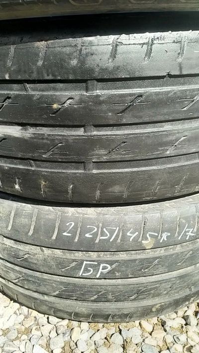 Лот: 15941758. Фото: 1. 225/45 R17 Bridgestone пара. Шины