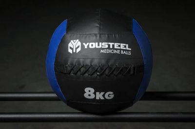 Лот: 24558175. Фото: 1. Медбол 8кг, со шнуровкой YouSteel. Фитнес, аэробика и гимнастика