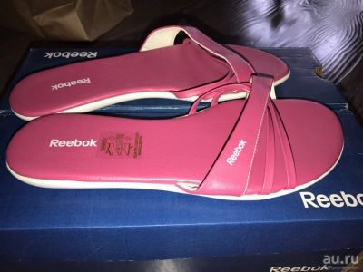 Лот: 9770093. Фото: 1. Сланцы Reebok Эко кожа UK5 RUS38... Шлепанцы, сланцы