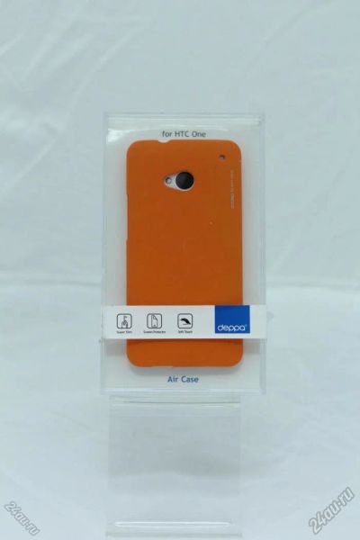 Лот: 6480728. Фото: 1. Накладка DEPPA HTC One M7 оранжевый. Чехлы, бамперы