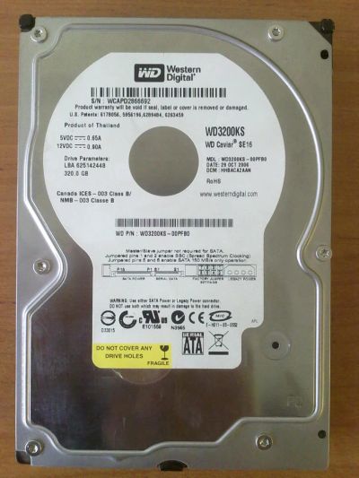 Лот: 6632042. Фото: 1. HDD жесткий диск. WD Western Digital... Жёсткие диски