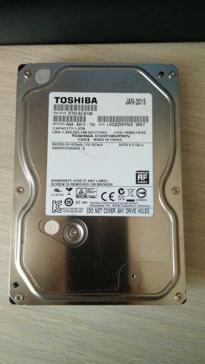 Лот: 8951208. Фото: 1. Жесткий диск Toshiba SATA-III... Жёсткие диски (HDD)