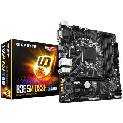 Лот: 19045652. Фото: 1. Gigabyte B365M DS3H Полный комплект. Материнские платы