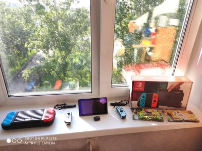 Лот: 16190959. Фото: 1. Nintendo switch прошитая + Большой... Игровые приставки, консоли