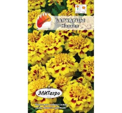 Лот: 11024241. Фото: 1. Бархатцы Марвел 4шт/Агропрезент. Садовые цветы